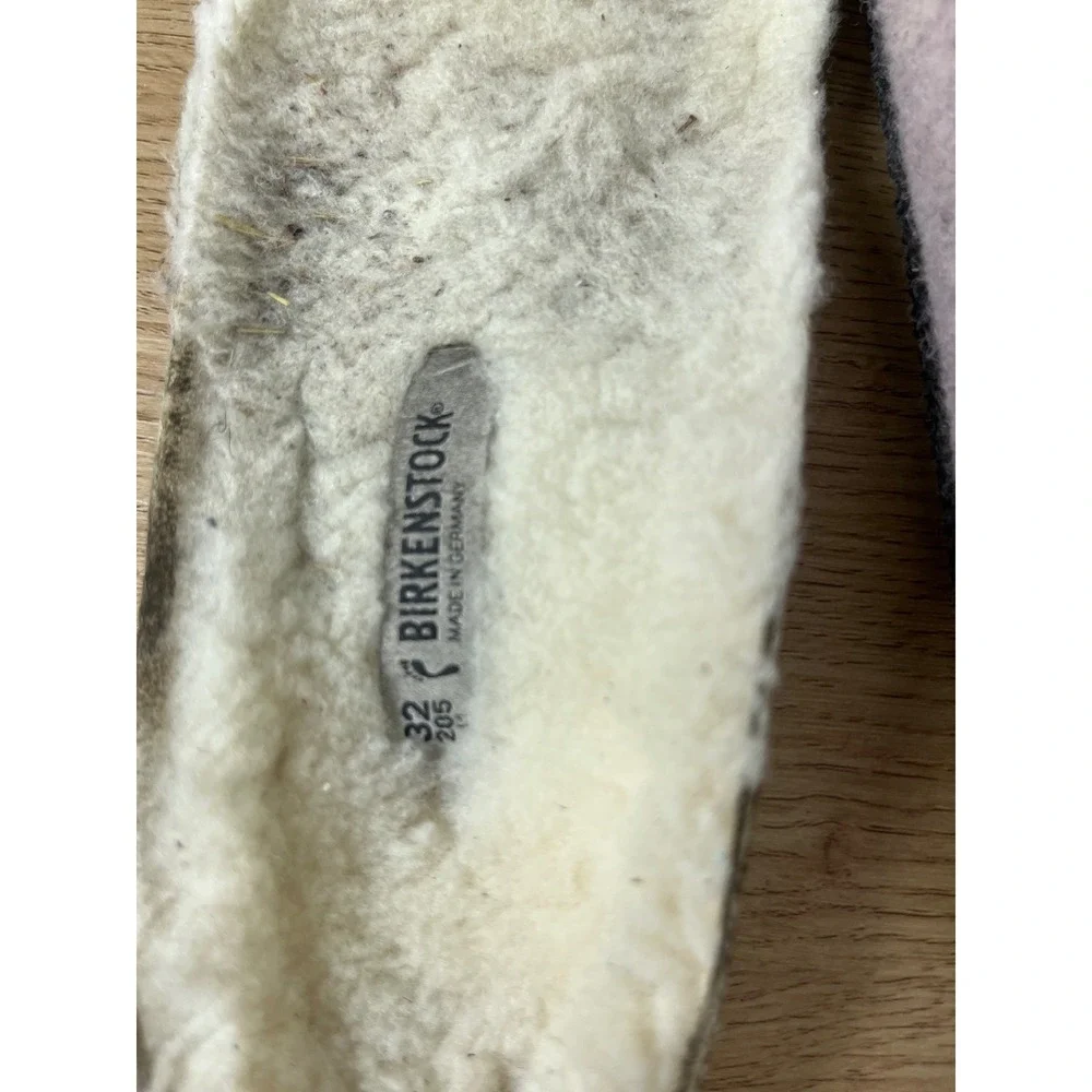 Birkenstock Zermatt Shearling Clog Kids 32 Light Rose Pink Wool Felt Slippers